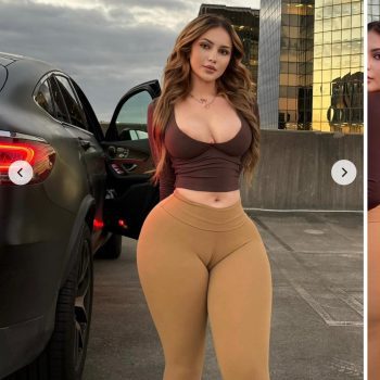 ™™ Dressed in a tight brown outfit, Tayler Hill just showed off a delicate spin in the car✓✓.lqh